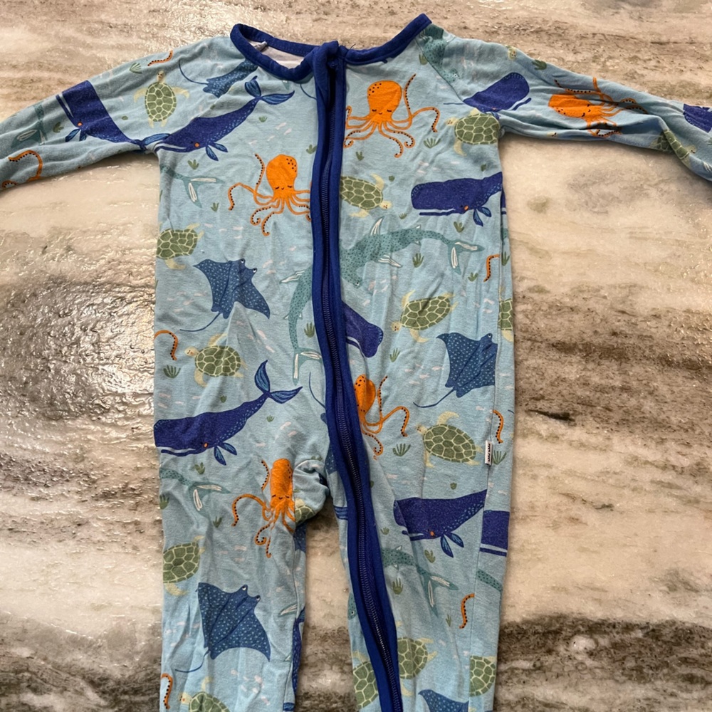 Little Sleepies Zippie. Size 0-3 months.
